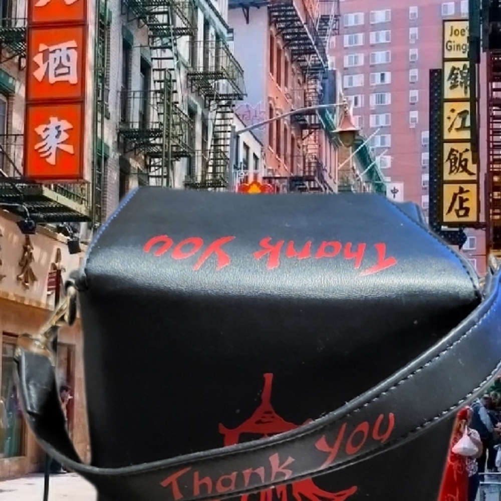 Black Thank You Handbag